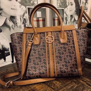 Guess large satchel purse handbag